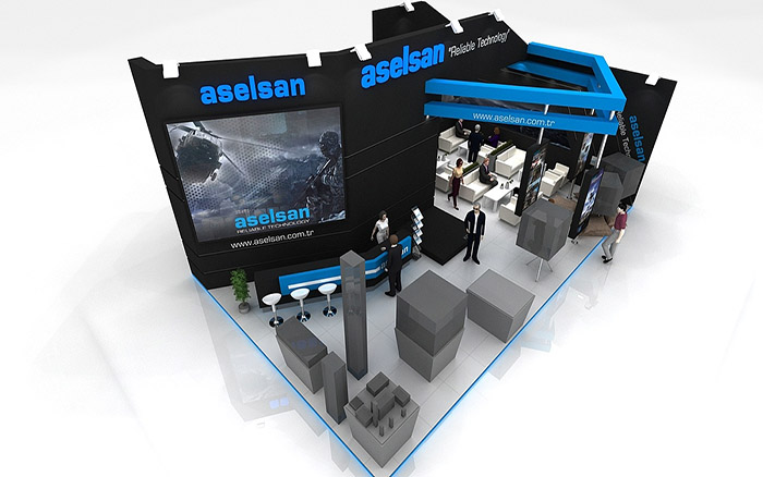 國外展臺設(shè)計搭建-aselsan-土耳其展覽裝修